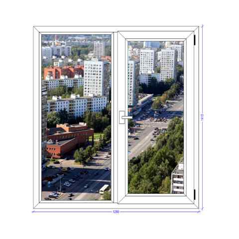 Двухстворчатое окно GRUNDER Зеленоград